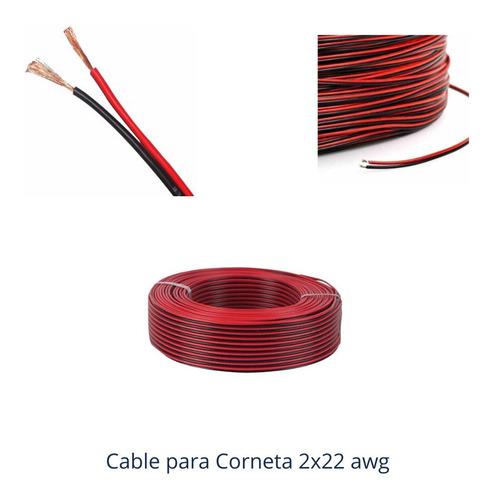 Cable Kit Para Corneta 2x22 Awg Rojo Y Negro X Metro Cab-54
