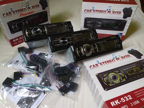 Reproductor Car Audio Stereo Con Bt, Aux, Sd, Usb Y 7colores