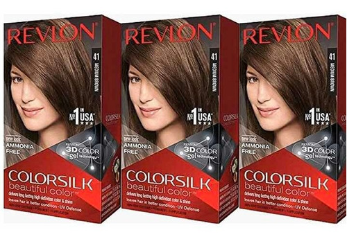Tinte Revlon Colorsilk Marrón Medio, Libre Amonio N 41 5ver