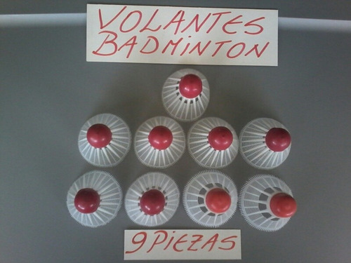 =volantes Plásticos (gallitos) P/jugar Badminton =9 Piezas=