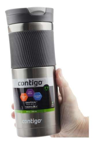 Cooler Contigo Original 20 Oz Gris Variedad Somos Tienda