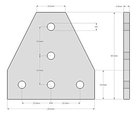 Mergorun Impresora Aluminio Forma Agujero Foot Placa