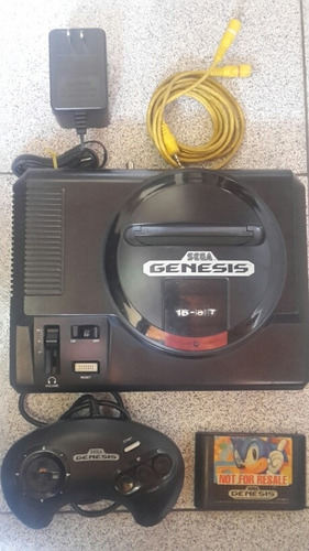 Sega Génesis 1 Control,1 Juego,adaptador,cables Audio/