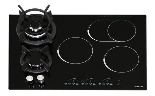 Tope De Cocina Dual A Gas Y Eléctrica Bacco 75cm