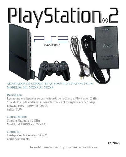 Adaptador Ac v Dc 8.5v Playstation 2 Serie  S1