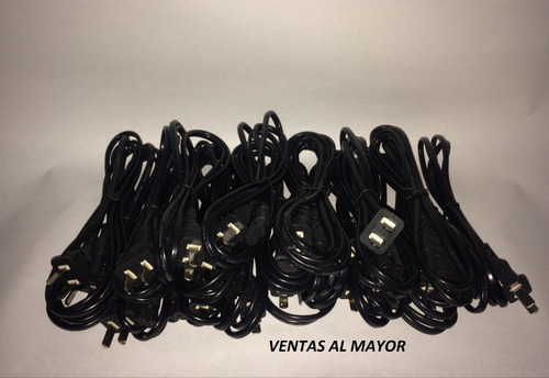 Cable De Corriente 2 Polos Ps2-3-4 Laptop Al Mayor 50 Unid