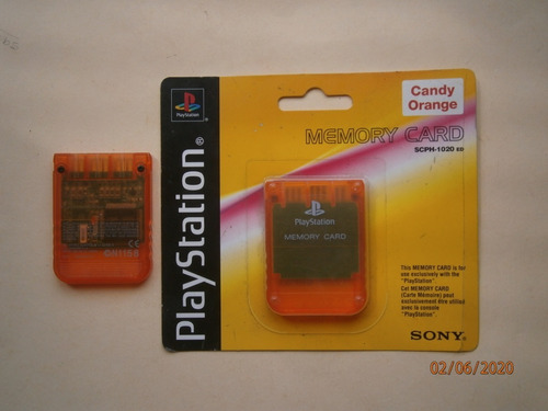 Memory Card Playstation 1 Candy Orage Scph-