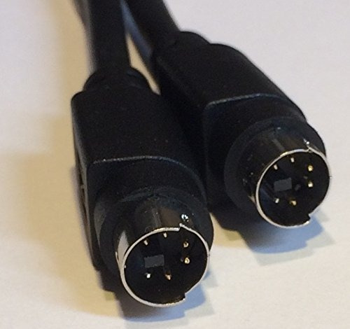 Ps 2 Raton Teclado Mini Din 6 Pin Negro Cable Ft