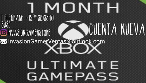 Xbox Game Pass 30 Días Cuenta