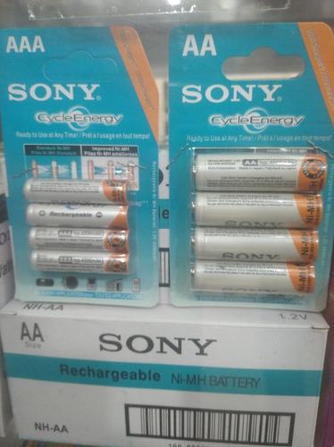 Baterías Recargables Aa Y Aaa Sony 4800 Mah X 4 Unidades.