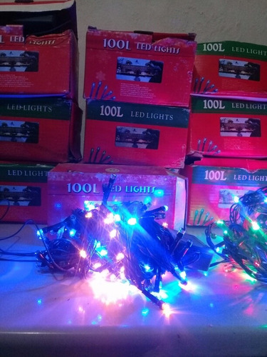 Luces Led, 100 Luces De Navidad Multicolor, 9 Metros.