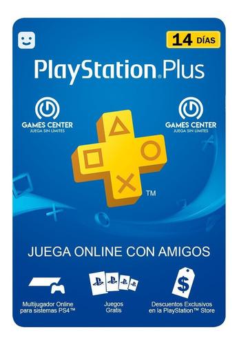 Membresia Psn Plus 14 Dias Psn Ps3 Ps4 Vita ¡ Oferta 2x1 !