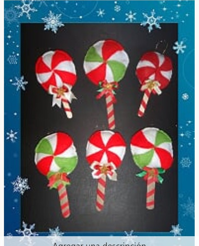 Paletas, Chupetas Dulce Para El Árbol De Navidad.