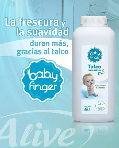 Talco Baby Finger Para Bebé 200g Detal Y Mayor