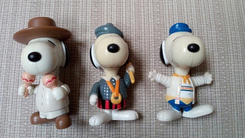 3 Muñecos De Snoopy De Mc Donalds