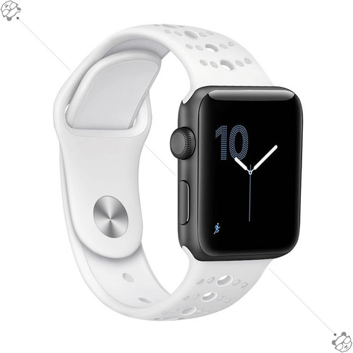 Correa De Silicon Apple Watch 42mm - Blanco