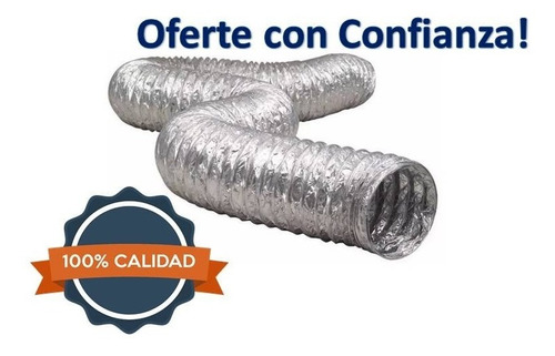 Ducto Flexible De Aluminio 4 Pulgadas X 3mtrs