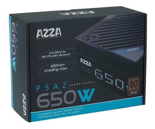 Fuente De Poder Azza 650w Certificada Bronze 80 Selladas New