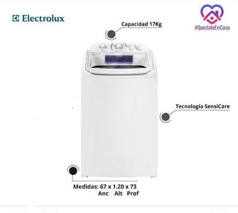 Lavadora Automática Electrolux 17 Kg Somos Tienda
