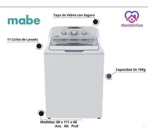 Lavadora Automática Mabe 19 Kg Somos Tienda