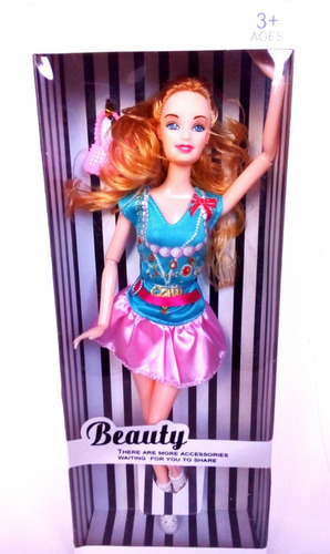 Muñeca Barbie Con Falda, Articulada, Juguete Para Niña Did