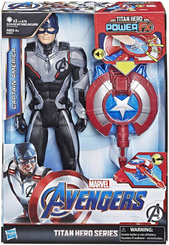 Muñeco Capitan America Titan Hero Power Fx Avengers (usa)
