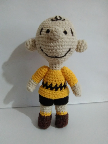 Muñeco Charlie Brown Amigurumi Tejido A Crochet