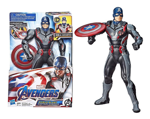 Muñeco Marvel Avengers Capitan America Lanza Escudo