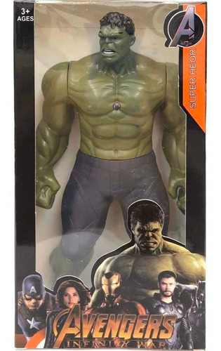 Muñecos Avengers Hulk Capitan Ameri Iron Man -22cm Con Luz