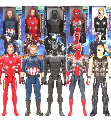 Muñecos Hasbro 30cm Spiderman Capitán Iron Thor Pantera
