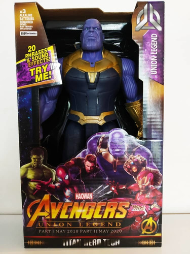 Pantera Negra Thanos Ironman Hulk Ironspider Luces Sonido 8v
