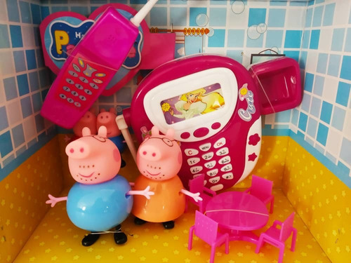 Peppa Pig Con Telefono Moto O Globos Juguete 15v