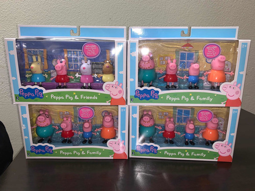Peppa Pig - Juego De 4 Figuras, Familia De Peppa