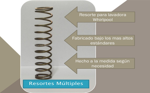 Resorte Para Amortiguador Whirlpool Y Mas (2 Pzas)