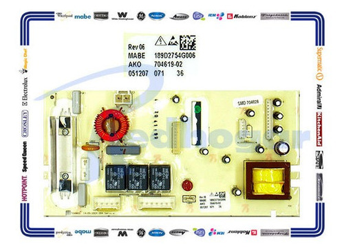 Tarjeta Electronica Lavadora Mabe Ge 189dg006