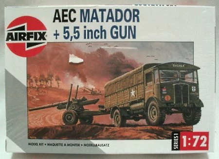 Aec Matador + 5,5 Inch Gun Plástico 1/72. Airfix.