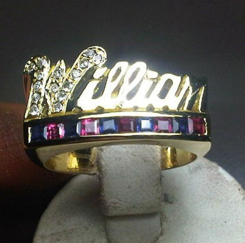 Anillos De Graduacion, Nombres Con Baño De Oro 18k