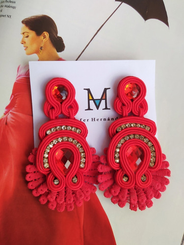 Hermosos Zarcillos De Torchon Y Soutache