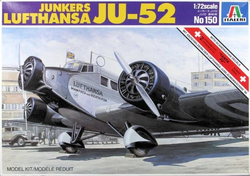 Junkers Ju-52 Lufthansa Kit Plástico 1/72. Italeri.