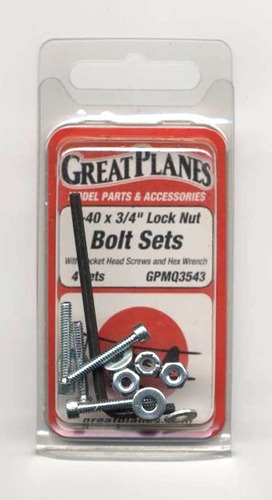 Pack 4 Tornillos 4-40x3/4 Cab Allen PuLG # Great Planes