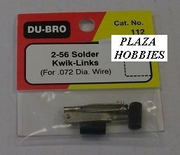 Pack De 2 Solder 2-56 Kwik-links Código 112 Dubro.