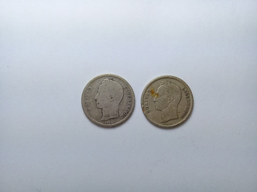 2 Monedas Antiguas Venezolanas, Año 