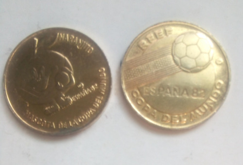 2 Monedas Conmemorativas Copa Mundial De Futbol 