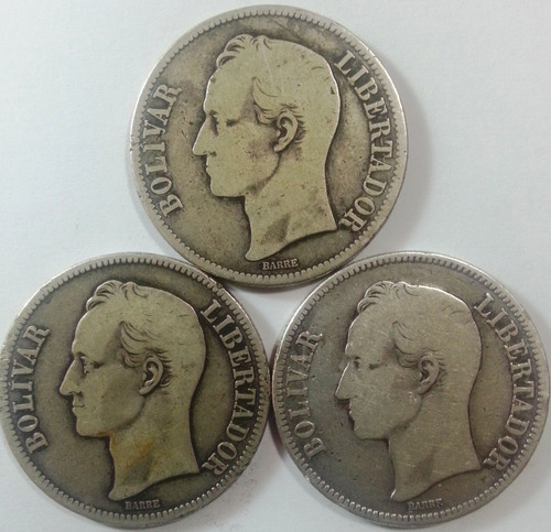 3 Fuertes De Plata Lei  Gramos. Años .