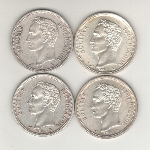 4 Monedas 1 Bolívar De Plata De  Y 