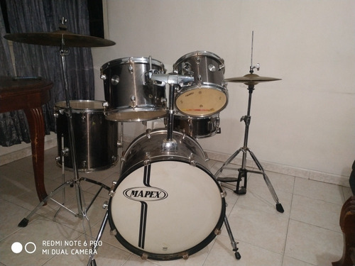 Batería Acústica Mapex 5 Piezas Más Platillos Completa