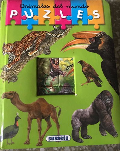 Libro Infantil Animales Del Mundo Y Rompecabezas