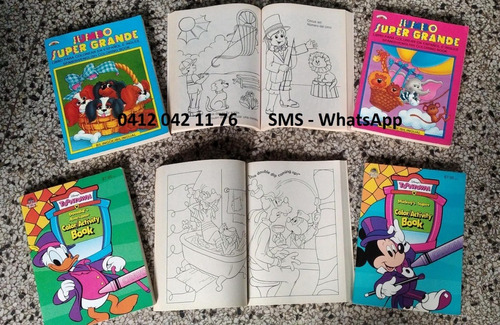 Libros Para Colorear Y Act.+250pag Disney Y Animales 10v C/u