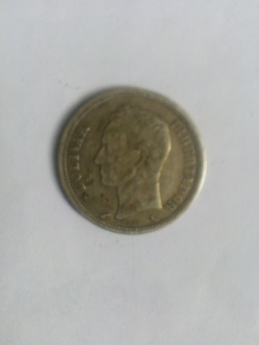 Moneda 1 Bolívares Año  Gram Lei 835 Plata