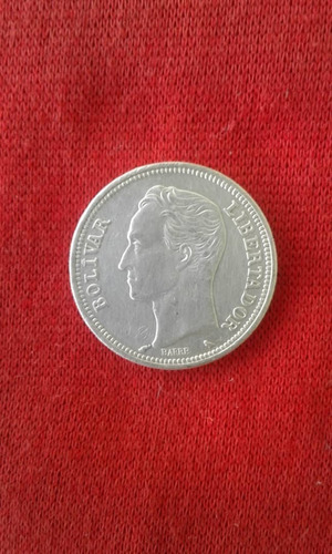 Moneda 2 Bolívares Plata Lei 835 De Venezuela Año 